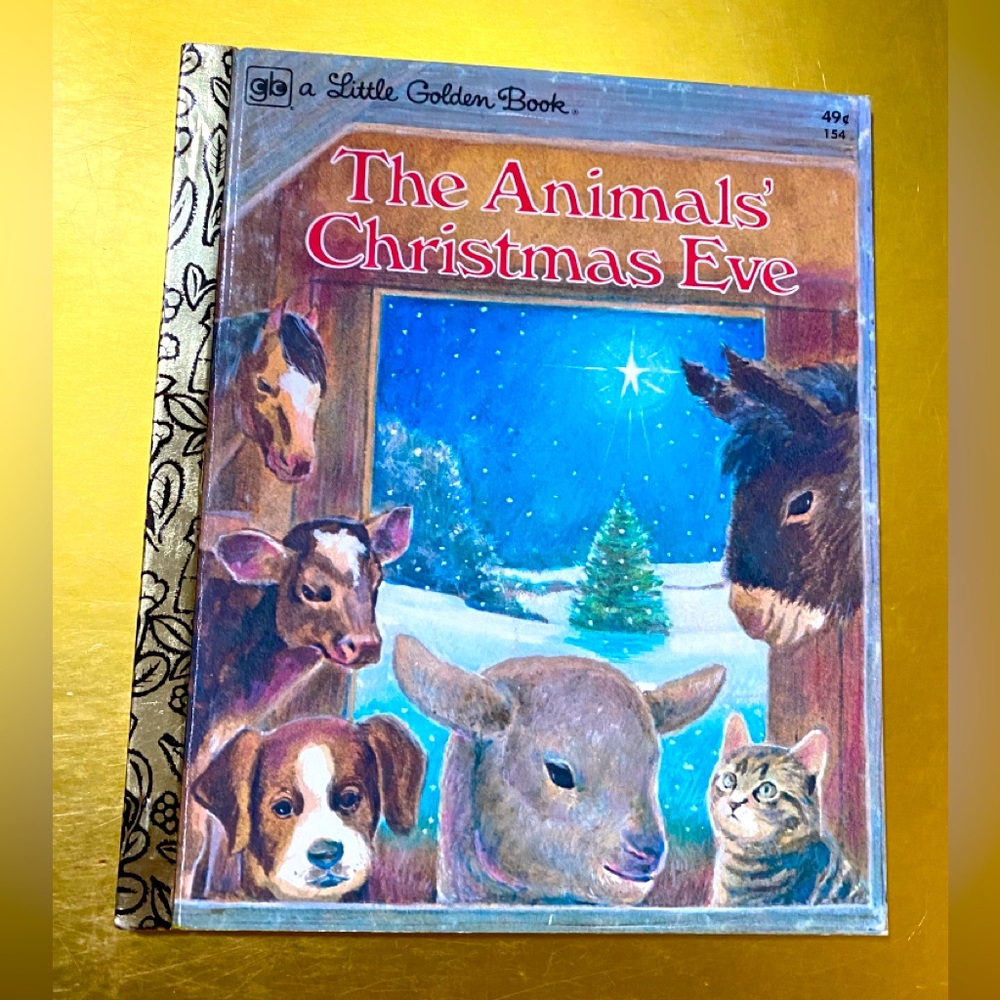 THE ANIMALS’ CHRISTMAS EVE VINTAGE 1977 A LITTLE GOLDEN BOOK HARDCOVER